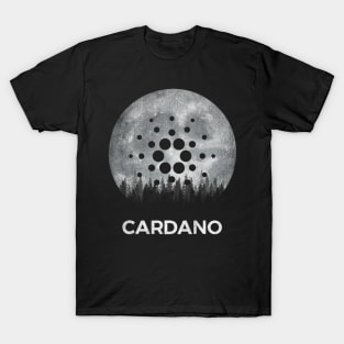 Vintage Cardano ADA Coin To The Moon Crypto Token Cryptocurrency Blockchain Wallet Birthday Gift For Men Women Kids T-Shirt